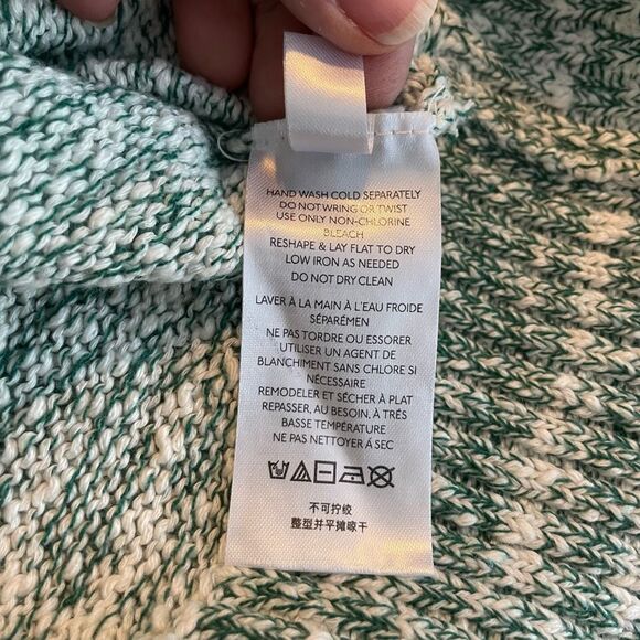 BDG Urban Outfitters Clark Crewneck Sweater Heather Green White M - Picture 7 of 9